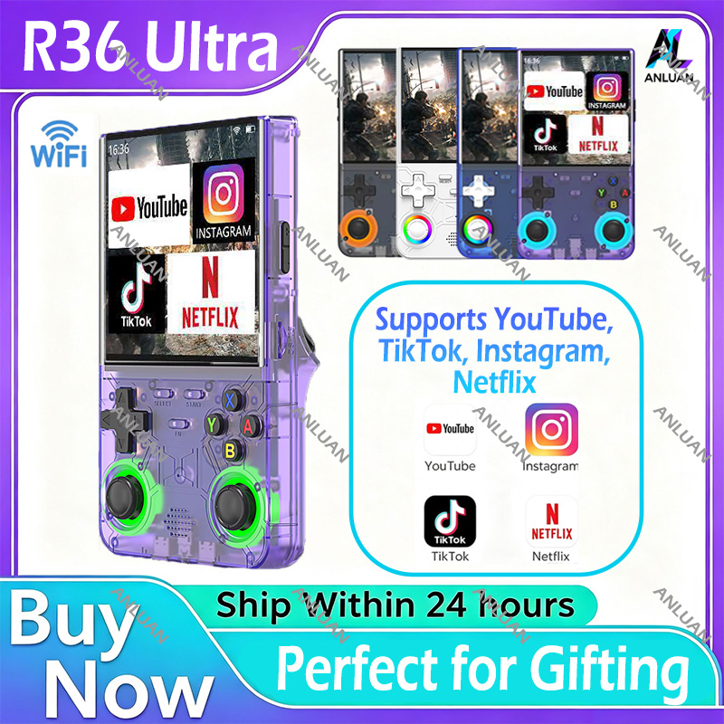 Gaming Console R36 - R36 Ultra WiFi Retro Handheld Game