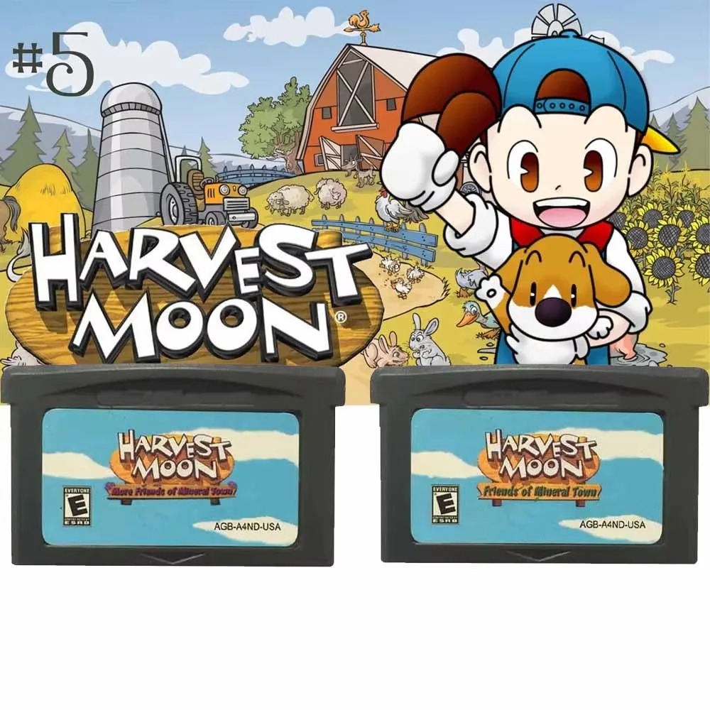 Gaming Console Video - GBA Game Cartridge Harvest Moon Series