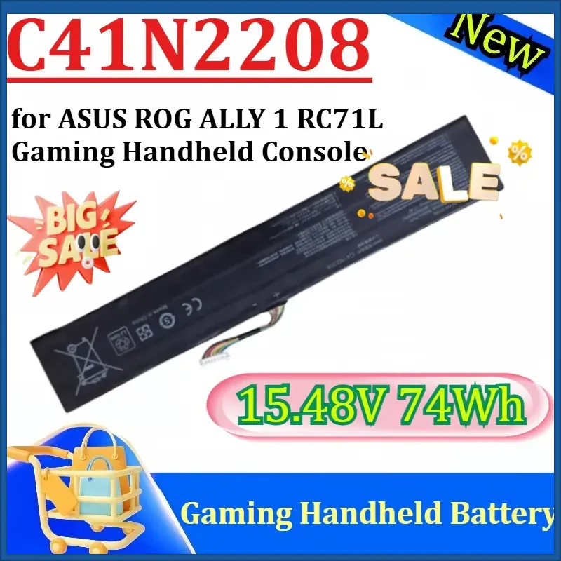 New C41N2208 15.48V 74Wh High  - Gaming Console Rog Ally review and price